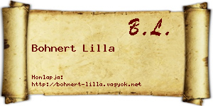 Bohnert Lilla névjegykártya
